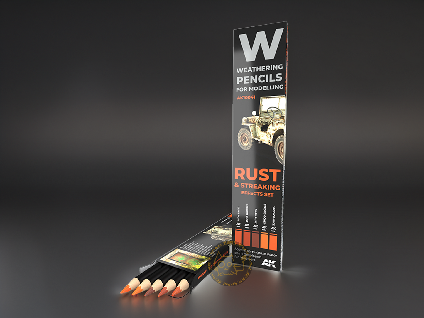 AK-Interactive Weathering Pencil - AK10041 - Rust & Streaking: Effects Set