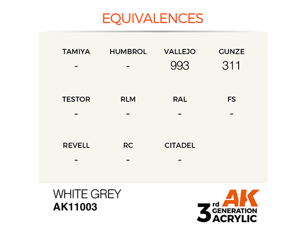 AK-Interactive 3GEN - AK11003 Standard - White Grey