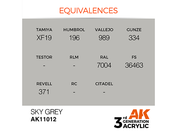 AK-Interactive 3GEN-AK11012 Standard-Sky Grey FS 36463