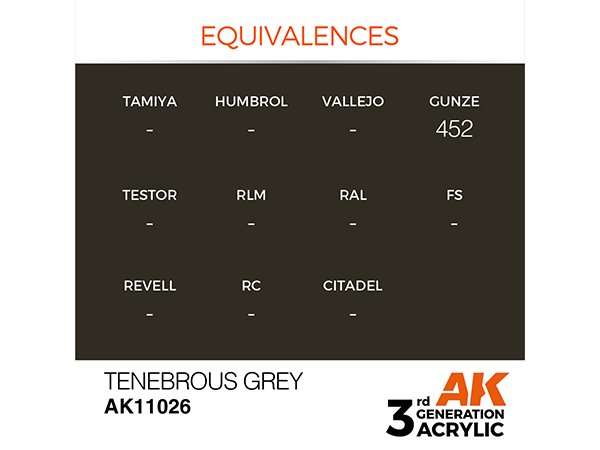 AK-Interactive 3GEN-AK11026 Standard-Tenebrous Grey