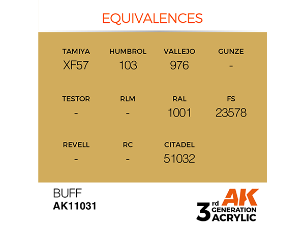 AK-Interactive 3GEN - AK11031 Standard - Buff