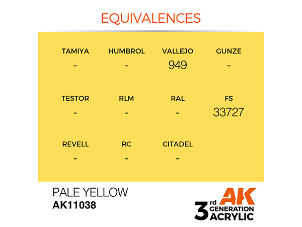 AK-Interactive 3GEN - AK11038 Standard - Pale Yellow