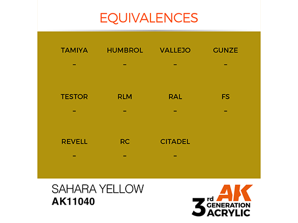 AK-Interactive 3GEN - AK11040 Standard - Sahara Yellow