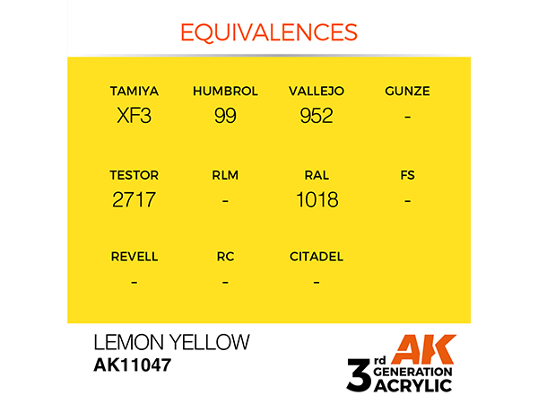 AK-Interactive 3GEN - AK11047 Standard - Lemon Yellow