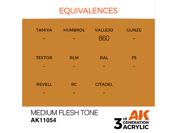 AK-Interactive 3GEN-AK11054 Standard-Medium Flesh Tone