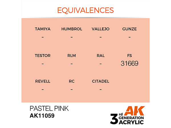 AK-Interactive 3GEN - AK11059 Pastel - Pastel Pink