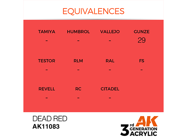 AK-Interactive 3GEN-AK11083 Standard-Dead Red