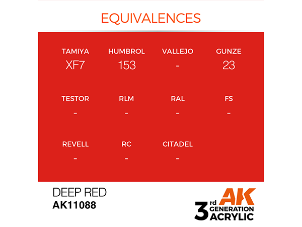 AK-Interactive 3GEN - AK11088 Intense - Deep Red