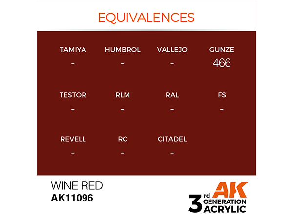 AK-Interactive 3GEN-AK11096 Standard-Wine Red