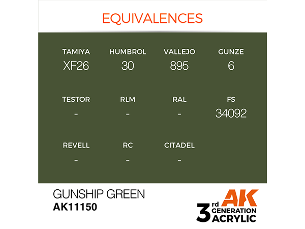 AK-Interactive 3GEN - AK11150 Standard - Gunship Green