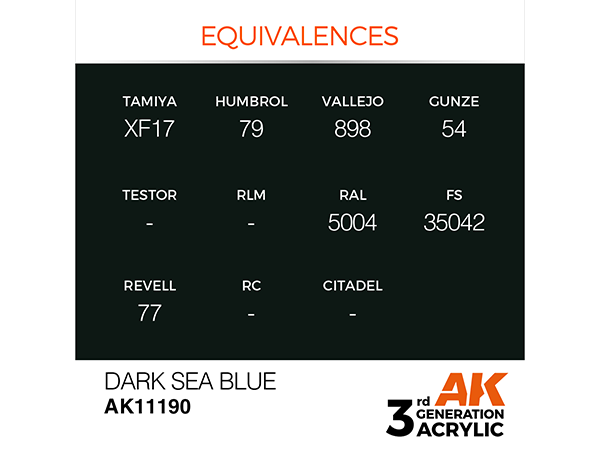 AK-Interactive 3GEN - AK11190 Standard - Dark Sea Blue