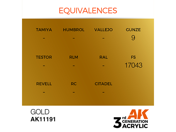 AK-Interactive 3GEN - AK11191 Metallic - Gold