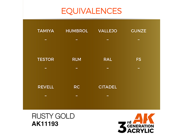 AK-Interactive 3GEN-AK11193 Metallic-Rusty Gold