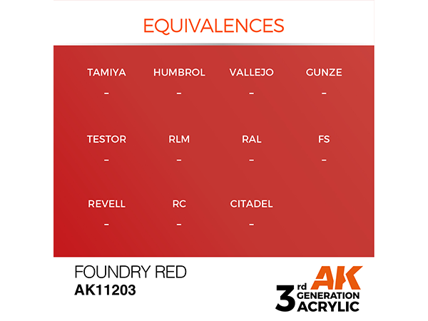 AK-Interactive 3GEN - AK11203 Metallic - Foundry Red