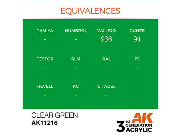AK-Interactive 3GEN-AK11216 Standard-Clear Green