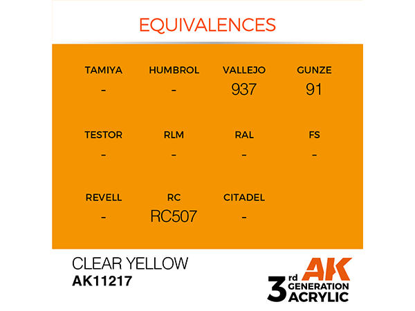 AK-Interactive 3GEN - AK11217 Standard - Clear Yellow