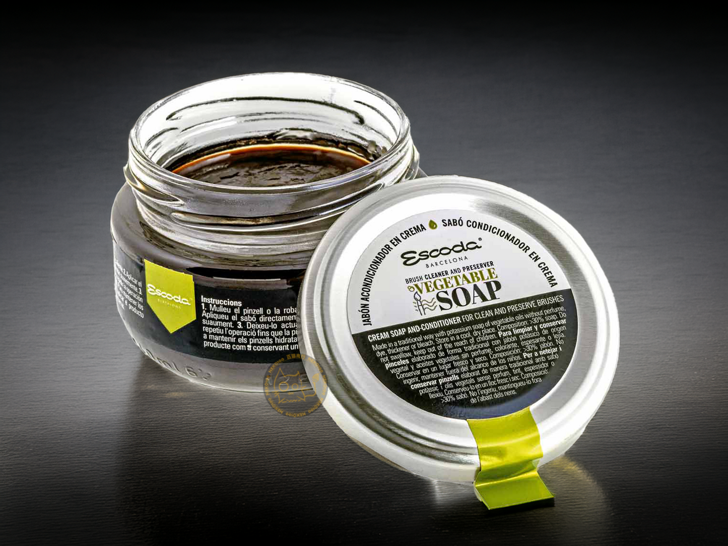 Escoda Soap-9065-Vegetable Oil Cream Soap & Conditioner for Brushes