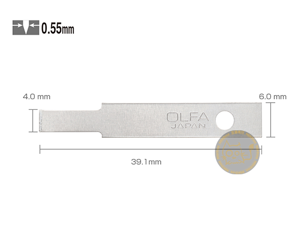 OLFA Blade-KB4-NF Narrow Chisel Art Blades - 5 Blades