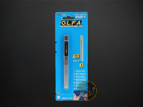OLFA Cutter-9mm SVR-1 Stainless Steel Slide-Lock Cutter