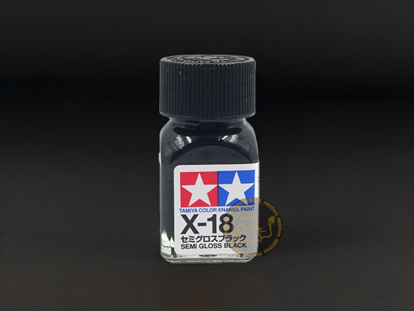 Tamiya Color Enamel - 80018 - X-18 Semi Gloss Black