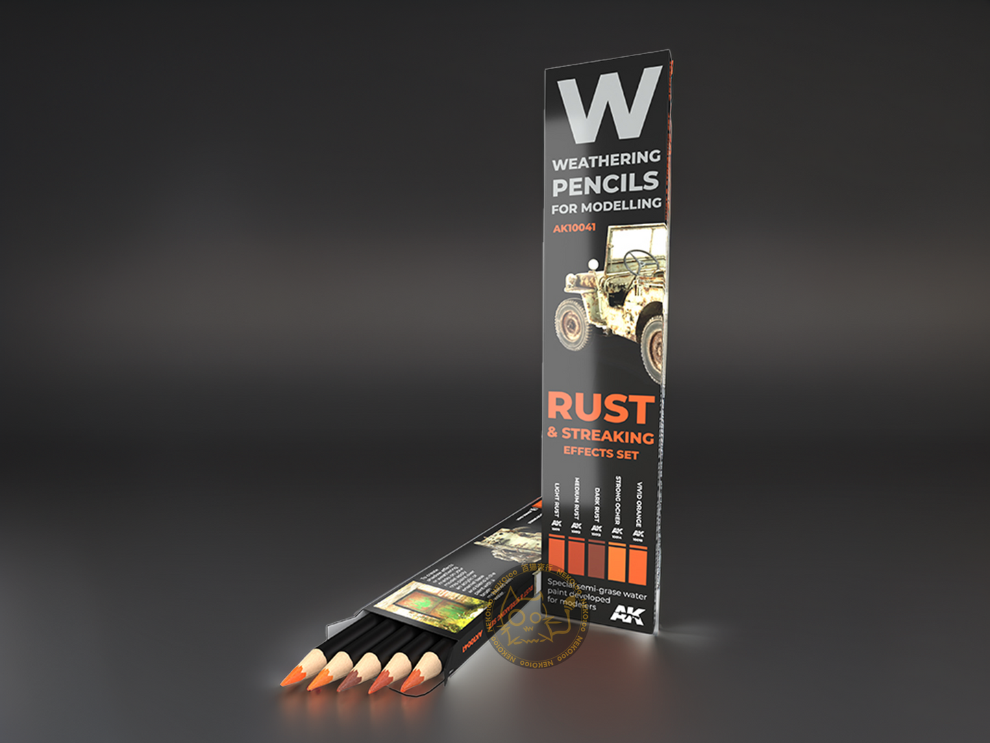 AK-Interactive Weathering Pencil-AK10041 -Rust & Streaking: Effects Set