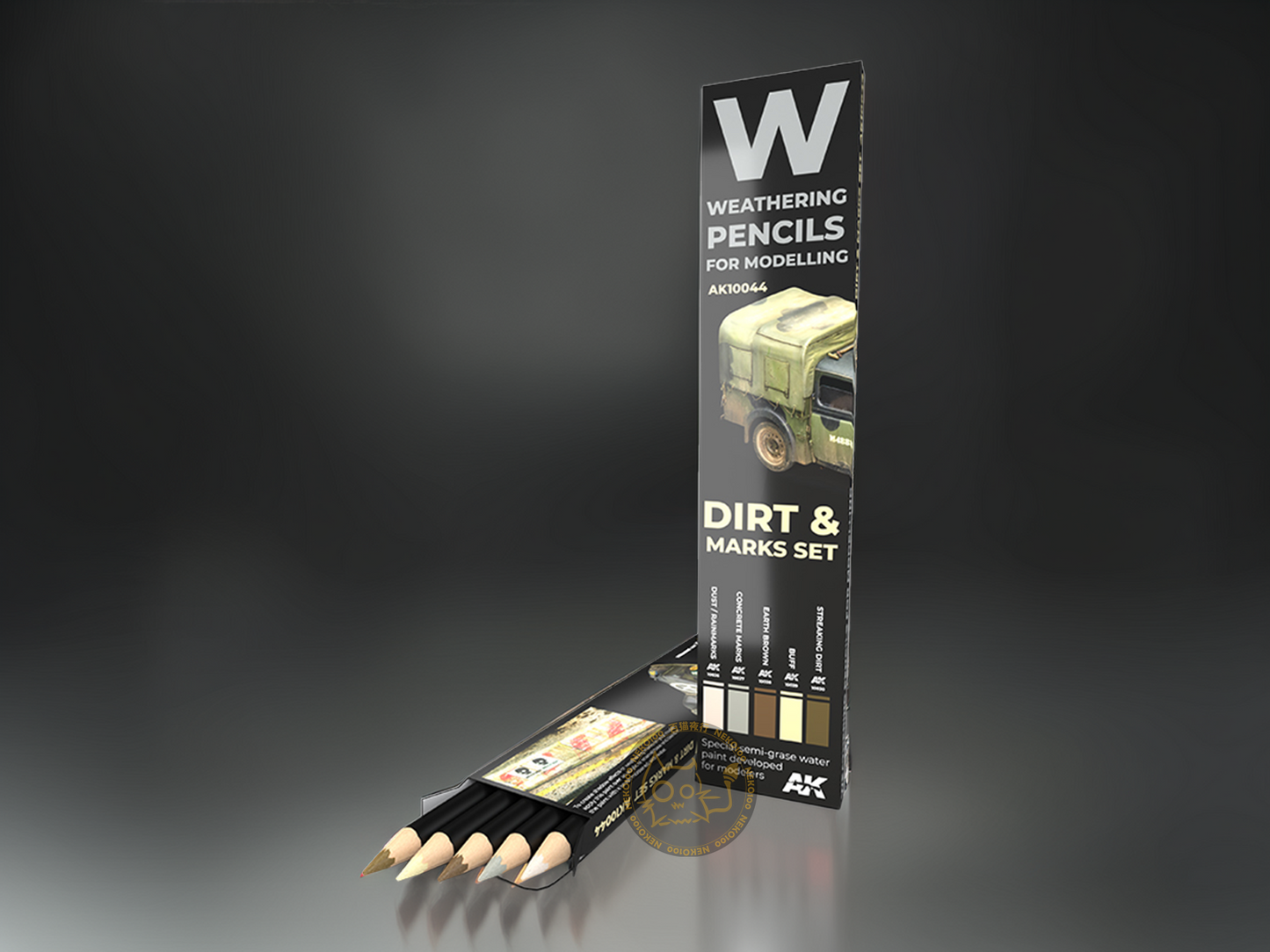 AK-Interactive Weathering Pencil-AK10044 -Dirt: Marks Set