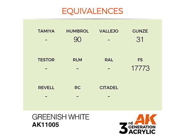 AK-Interactive 3GEN-AK11005 Standard-Greenish White