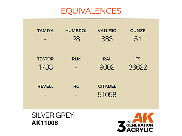 AK-Interactive 3GEN-AK11006 Standard-Silver Grey