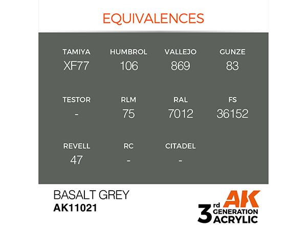 AK-Interactive 3GEN-AK11021 Standard-Basalt Grey