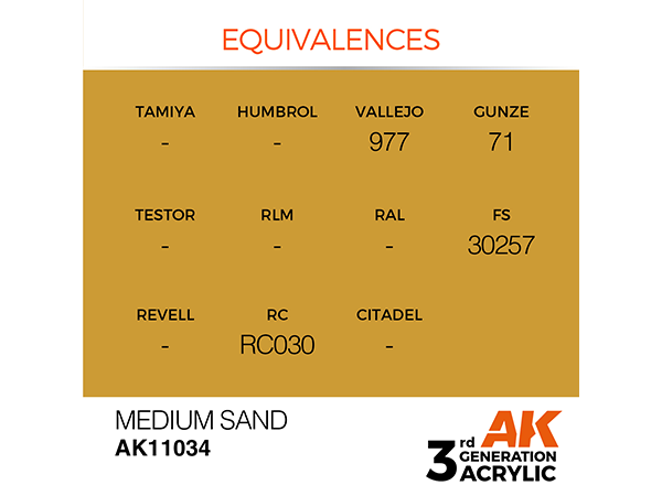 AK-Interactive 3GEN-AK11034 Standard-Medium Sand