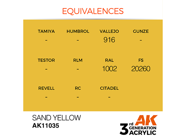 AK-Interactive 3GEN-AK11035 Standard-Sand Yellow