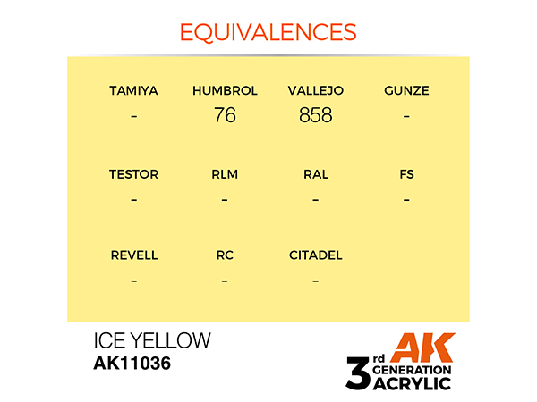 AK-Interactive 3GEN-AK11036 Standard-Ice Yellow