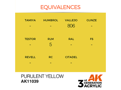 AK-Interactive 3GEN-AK11039 Standard-Purulent Yellow