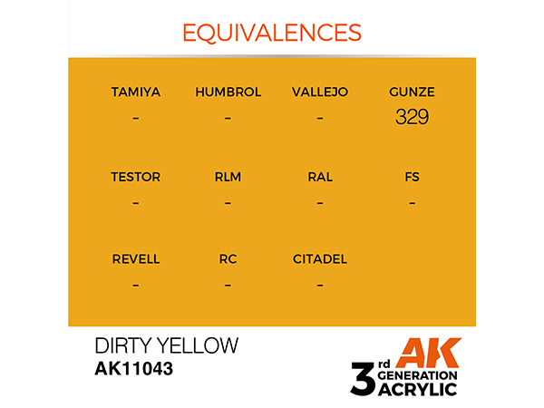 AK-Interactive 3GEN-AK11043 Standard-Dirty Yellow