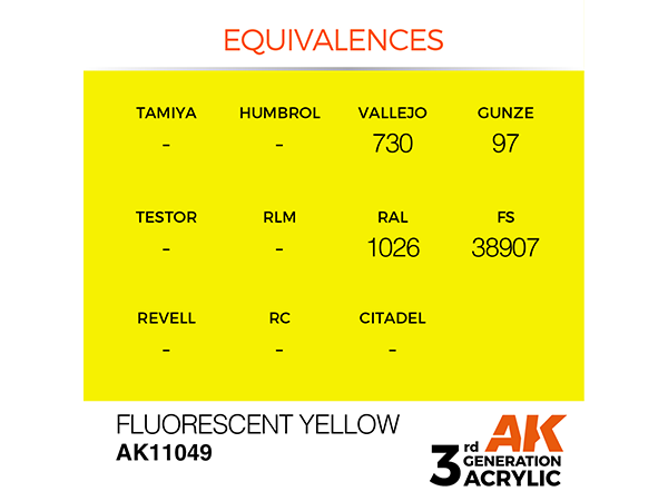 AK-Interactive 3GEN-AK11049 Standard-Fluorescent Yellow