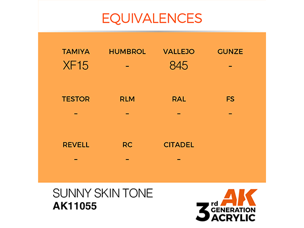 AK-Interactive 3GEN-AK11055 Standard-Sunny Skin Tone