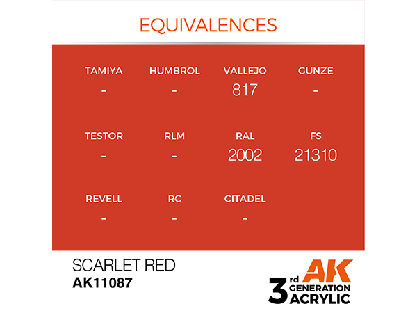 AK-Interactive 3GEN-AK11087 Standard-Scarlet Red