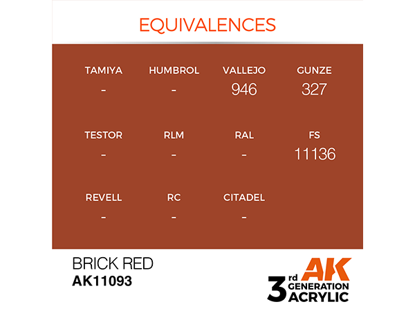 AK-Interactive 3GEN-AK11093 Standard-Brick Red