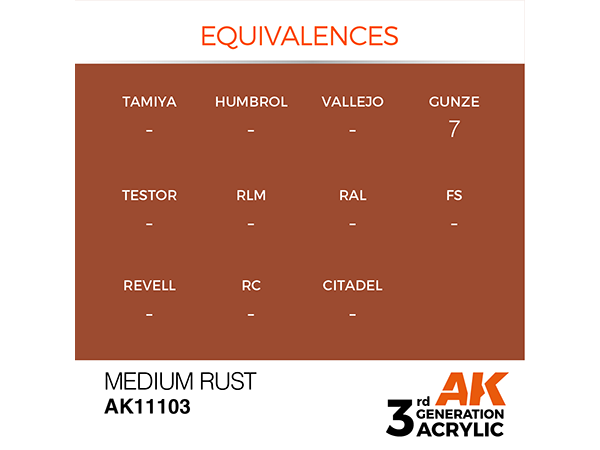 AK-Interactive 3GEN-AK11103 Standard-Medium Rust