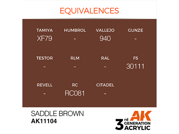 AK-Interactive 3GEN-AK11104 Standard-Saddle Brown