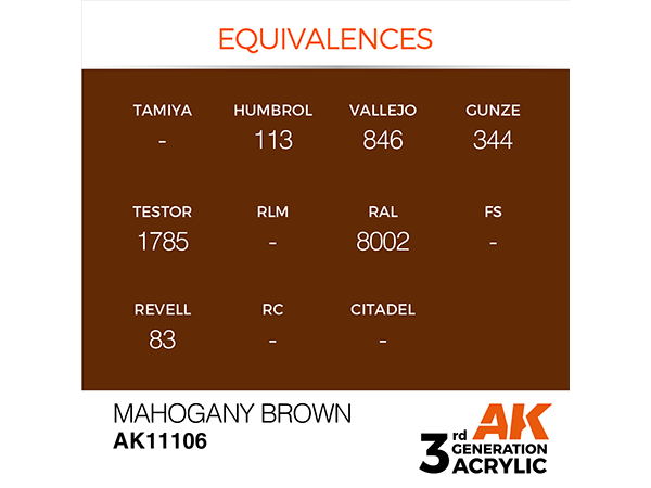 AK-Interactive 3GEN-AK11106 Standard-Mahogany Brown