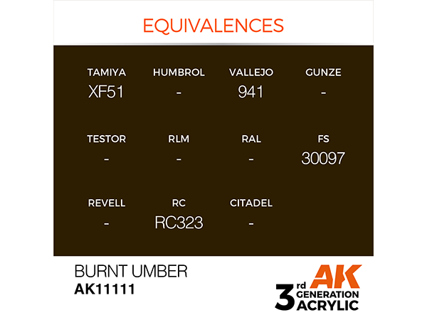 AK-Interactive 3GEN-AK11111 Standard-Burnt Umber