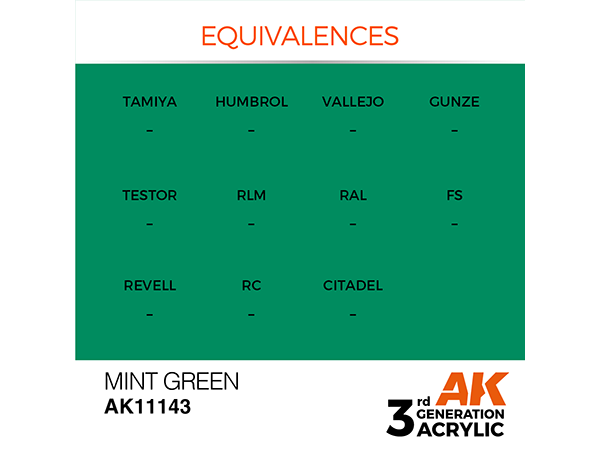 AK-Interactive 3GEN-AK11143 Standard-Mint Green