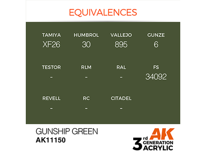 AK-Interactive 3GEN-AK11150 Standard-Gunship Green