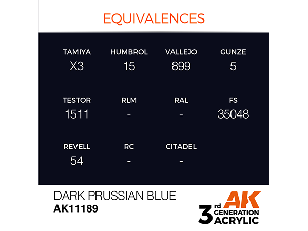 AK-Interactive 3GEN-AK11189 Standard-Dark Prussian Blue