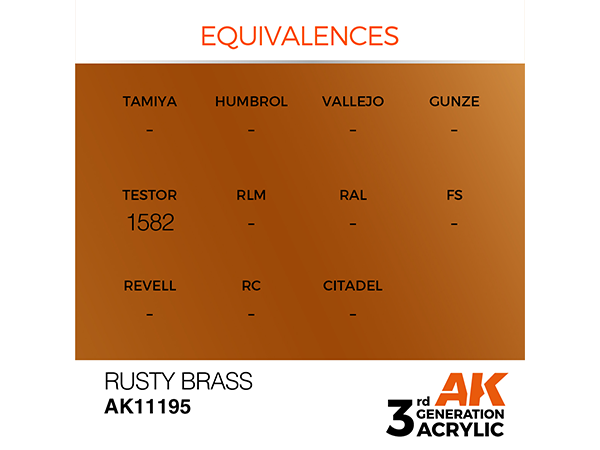 AK-Interactive 3GEN-AK11195 Metallic-Rusty Brass