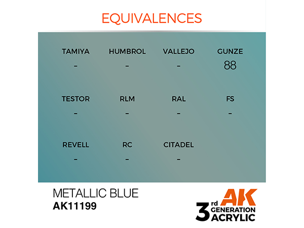 AK-Interactive 3GEN-AK11199 Metallic-Metallic Blue