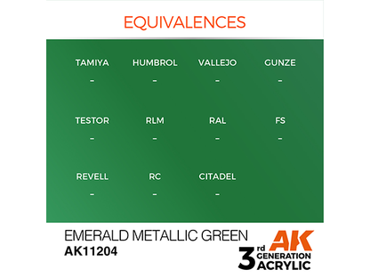 AK-Interactive 3GEN-AK11204 Metallic-Emerald Metallic Green