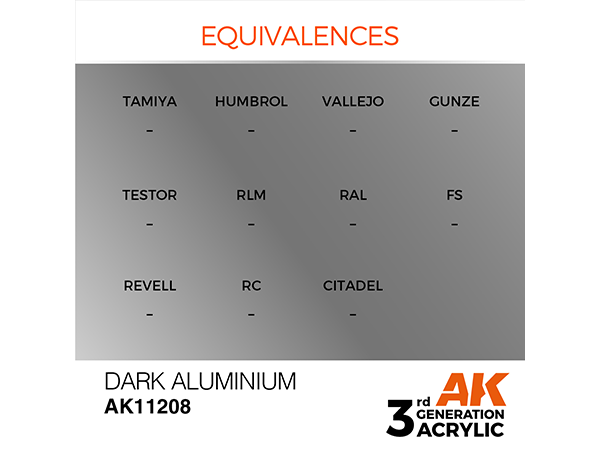 AK-Interactive 3GEN-AK11208 Metallic-Dark Aluminium