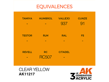 AK-Interactive 3GEN-AK11217 Standard-Clear Yellow